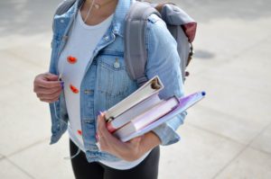 College Student with Books